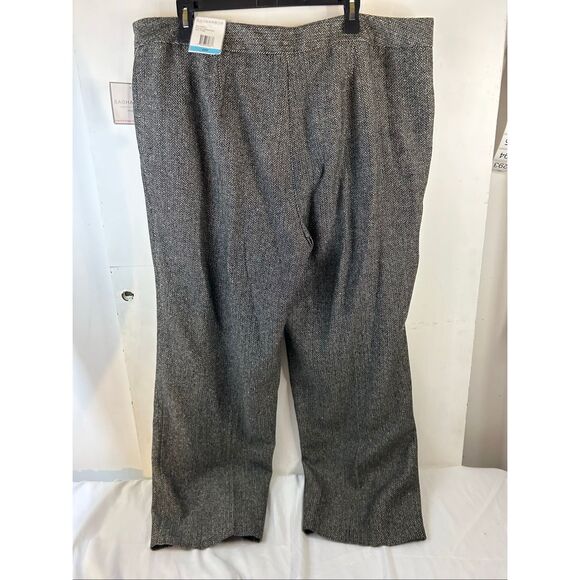Sag harbor Herringbone black white woman's pants 20 w pants gray organic inspira - Picture 3 of 9